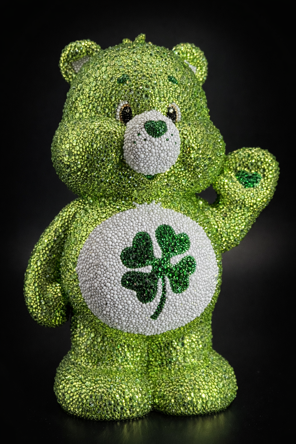 One-of-One Hand-Set Rhinestone Sculpture — 75 Hours, 10,000+ Glass Stones