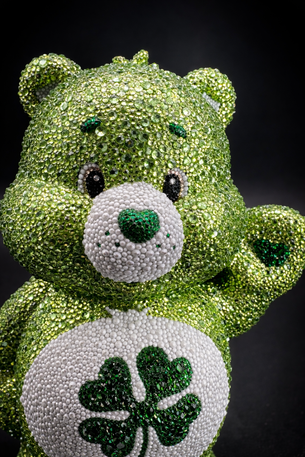 One-of-One Hand-Set Rhinestone Sculpture — 75 Hours, 10,000+ Glass Stones