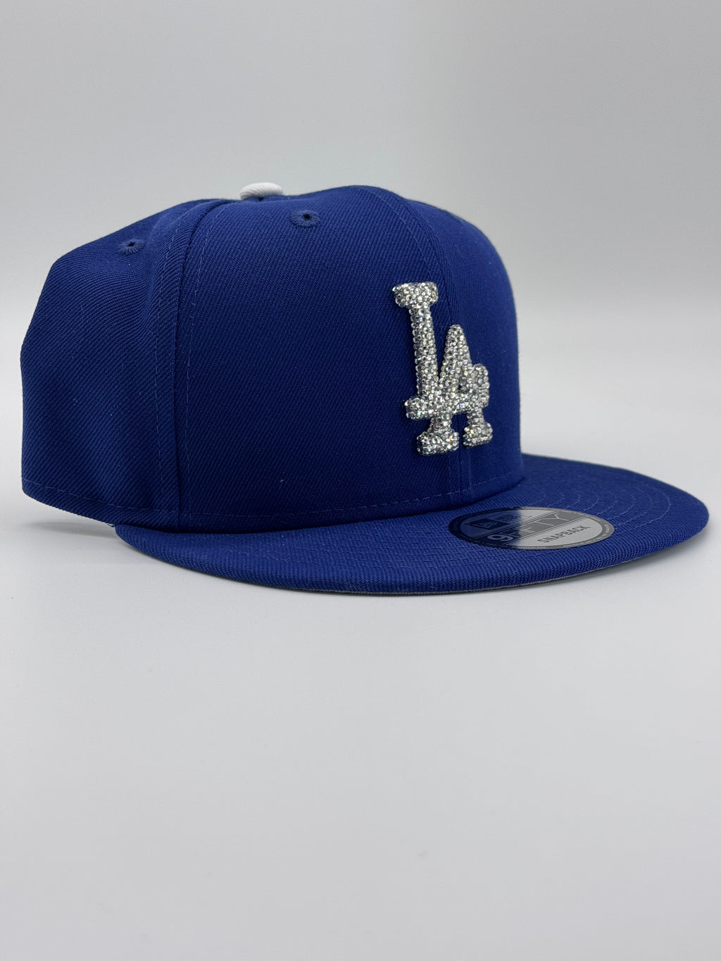 Rhinestone Blue Dodgers Snapback Baseball Hat